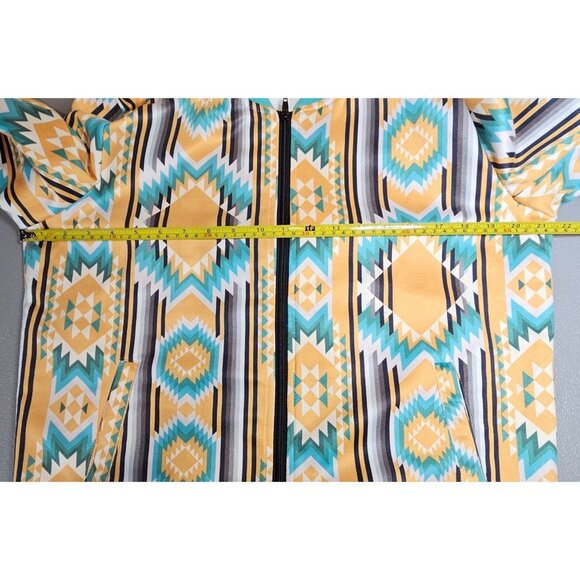 Crazy Train Womens M Full Zip Aztec Western‎ Bomber Jacket - Picture 4 of 7